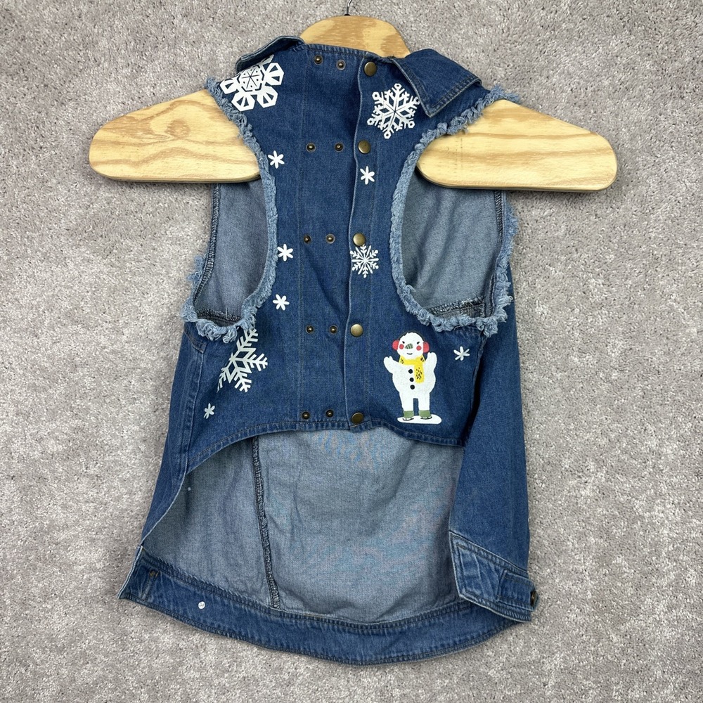 Ugly Denim Dog Pet Vest‎ Blue Wondershop Christmas Winter Sweater Costume XL